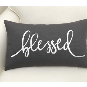 “Blessed” throw pillow cover